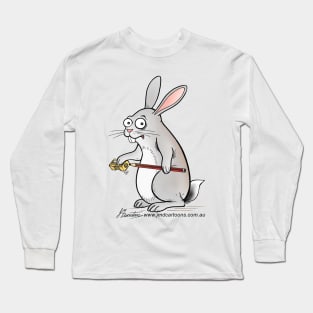 Rabbit Sharpening Pencil Long Sleeve T-Shirt